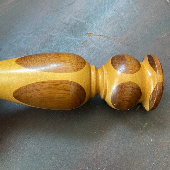 Midcentury wood candle holders. - Picture 11 of 12